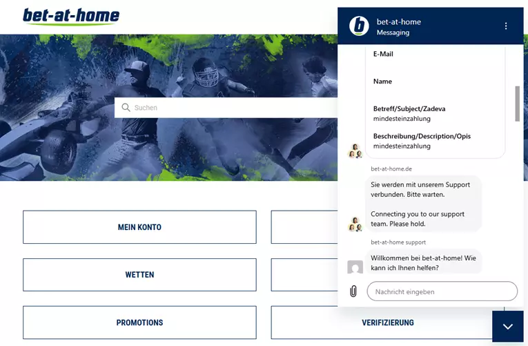 bet-at-home störung